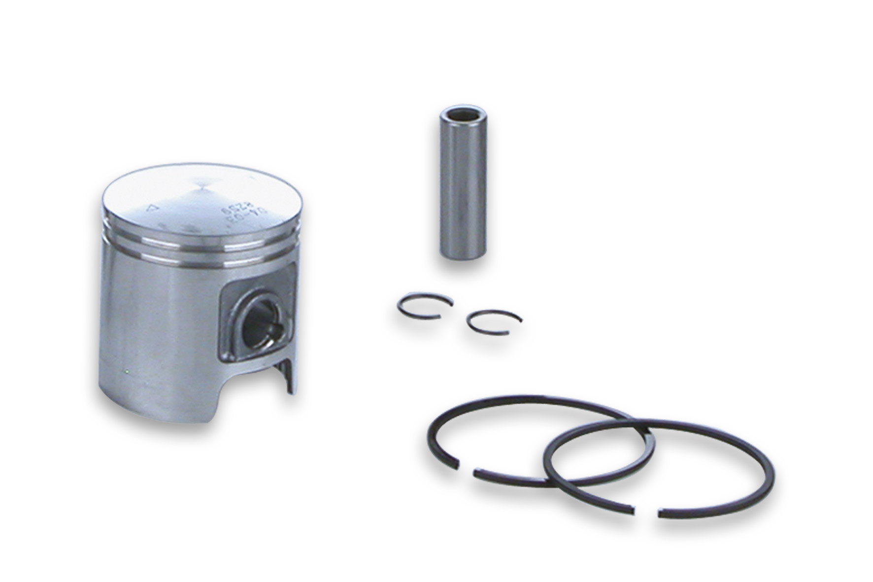 Malossi 2T Piston D.47 and 2 rectangular segments selection C MBK Booster NG 50 2T euro 0-1